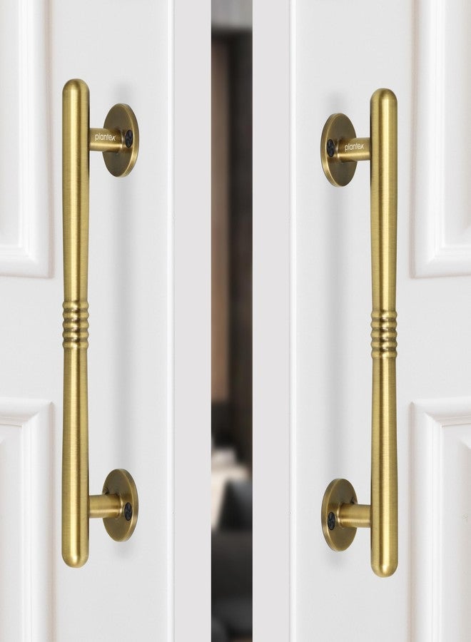 Plantex Door Handle/Stainless Steel Main Door Handle/8 Inch Pull-Push Handle/3 Years Warranty Pack of 2 (S-142, Brass Antique) - Image 1